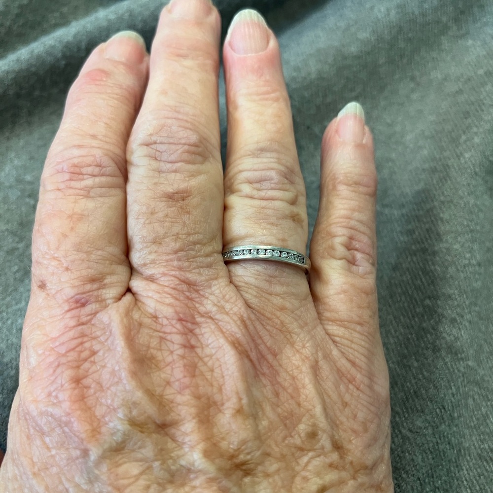 Sterling Silver Channel Cz Stacking Ring-8.5 - Picture 9 of 9